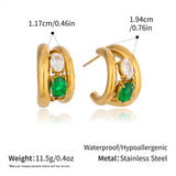 Double Layer C-Shape Huggie Hoops