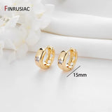Gold-Plated Round Hoop Earrings