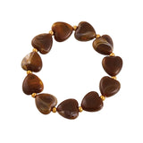 Multicolour Heart Resin Beaded Bracelet