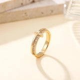 CZ Cross Stacking Ring