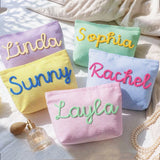 Personalized Seersucker Makeup & Travel Pouch