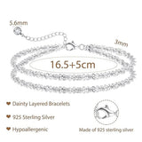 Sterling Silver Layered Link Bracelet