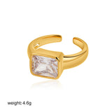 Waterdrop Zircon Open Statement Ring