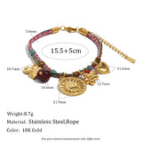 Bohemian Woven Rope Necklace & Bracelet Set