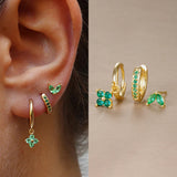 Bloom Crystal Drop Earring Set