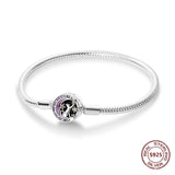 Sterling Silver Zirconia Charm Bracelet