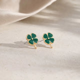 Enamel Flower Stud Earrings