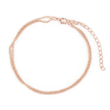 Layered Cuban Link Anklet Set