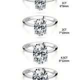 Sterling Silver Oval Zircon Ring