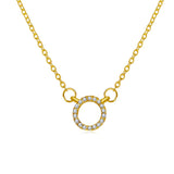 Crystal Circle Pendant Necklace Collection