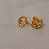 Layered Circle Hollow Open Ring