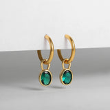 Multicolour Oval CZ Zircon Drop Earrings