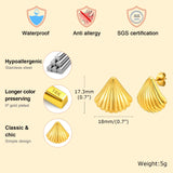 The Striped Shell Stud Earrings