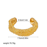 Irregular Lava Textured Open Cuff