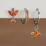 Gemma Floral Crystal Earring Set