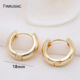 Gold-Plated Round Hoop Earrings
