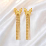 Butterfly Tassel Drop Earrings