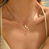 Shell & Pearl Layered Necklace