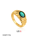 Oval Natural Stone Waterproof Ring