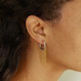 Minimalist Tassel Chain Hoop Earrings