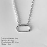 Oval Turnbuckle Choker Necklace