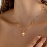 Petite Cross Choker Necklace