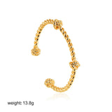 Vintage Twisted Rope Gold Cuff