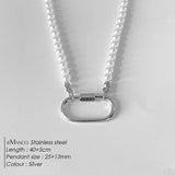 Oval Turnbuckle Choker Necklace