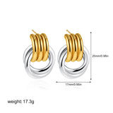 Multilayer Circle Stud Earrings