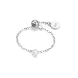 Octagonal Star Zircon Chain Ring