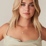 Gold Cross Pendant Necklace