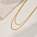 Layered Bead Chain Necklace