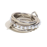 Multi-Layer Stackable Cubic Zirconia Ring
