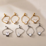 Sparkling CZ Heart Adjustable Chain Ring