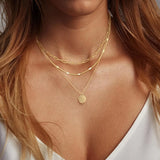 Gold Paperclip Layered Necklace