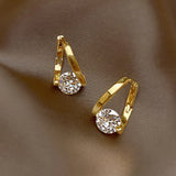 Cubic Zirconia Charm Hoop Earrings