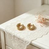 Zircon Circle Hoop Earrings