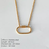 Oval Turnbuckle Choker Necklace