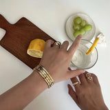 Gold-Plated Zirconia Bangle