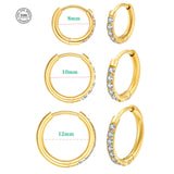 Huggie Hoop Earrings with Cubic Zirconia