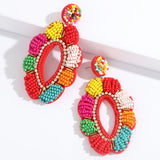 Boho Beaded Drop Earrings