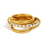 Multi-Layer Stackable Cubic Zirconia Ring