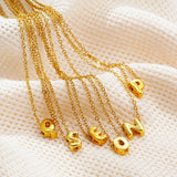 Petite Bubble Initial Charm Necklace