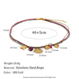 Bohemian Woven Rope Necklace & Bracelet Set