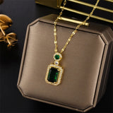 Crystal Cluster Pendant Necklace