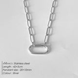Oval Turnbuckle Choker Necklace