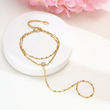 Double-Layer Finger Chain Bracelet