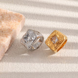 CZ Zircon Square Chunky Ring