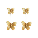 Gold Butterfly Waterproof Earrings