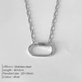 Oval Turnbuckle Choker Necklace